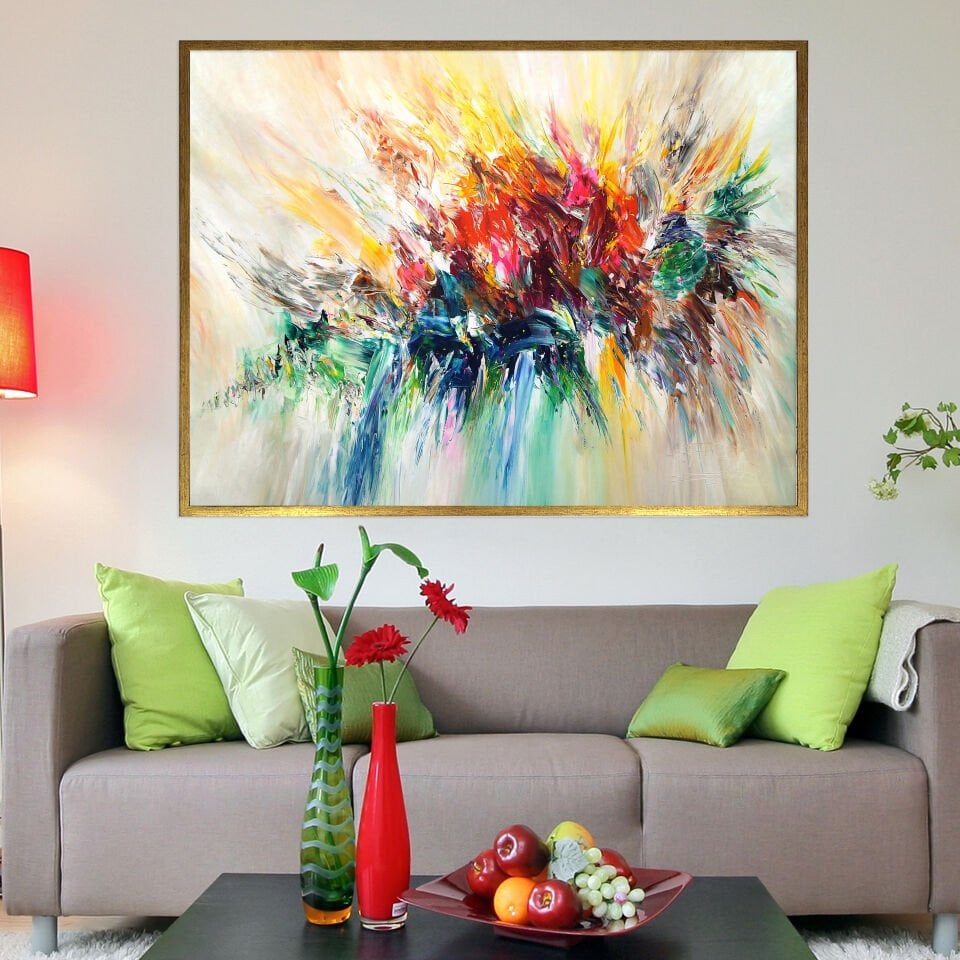 Enerji / Soyut Dokulu Yağlıboya Tablo