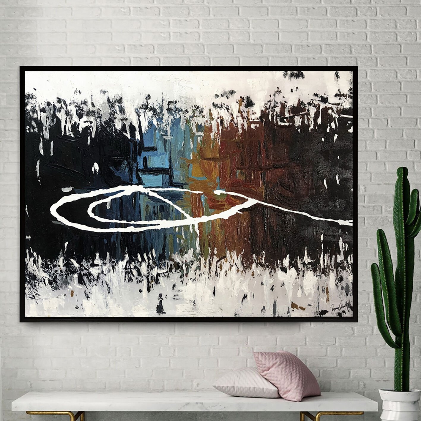 Sessiz Geçiş / Soyut Dokulu Yağlıboya Tablo