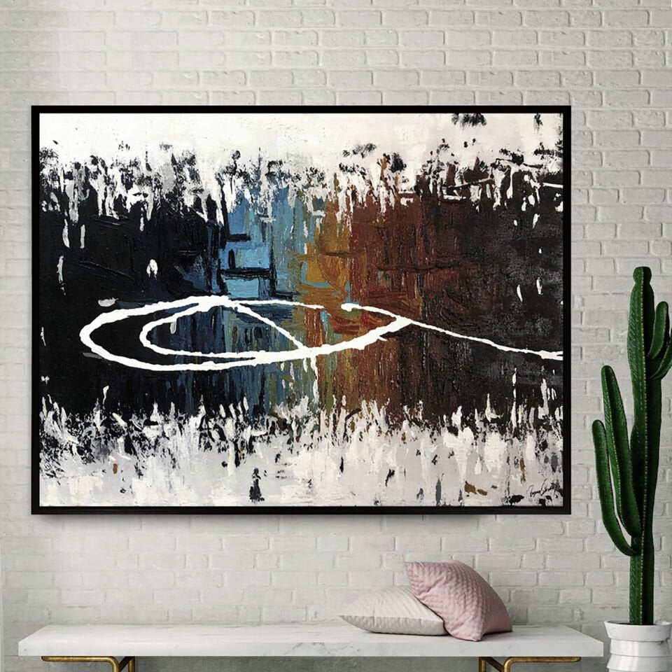 Sessiz Geçiş / Soyut Dokulu Yağlıboya Tablo