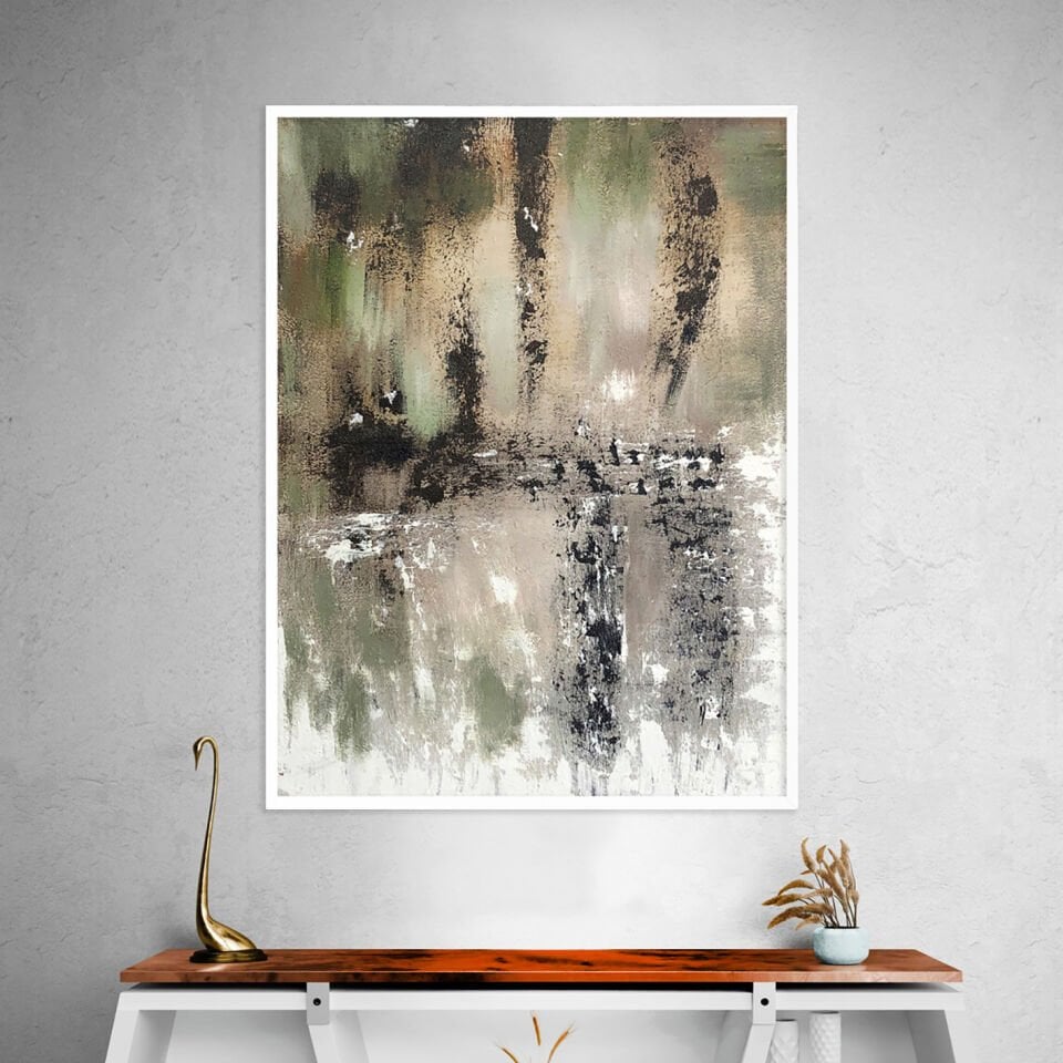 Doğanın Hafızası / Soyut Dokulu Yağlıboya Tablo