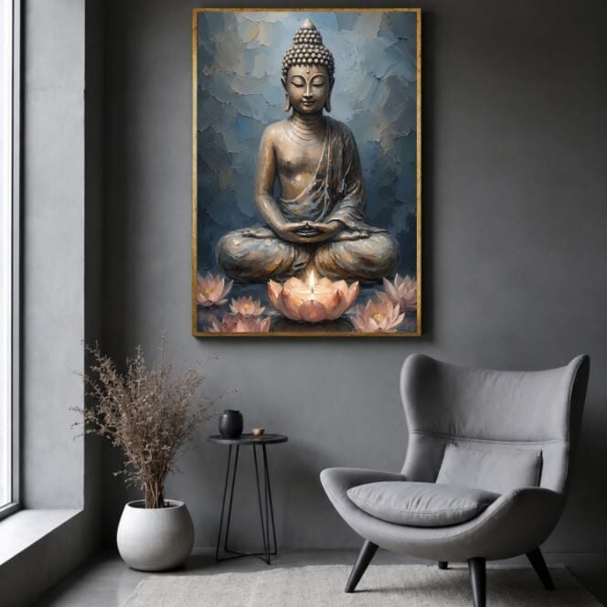 Buda Dokulu Yağlı Boya Tablo – İçsel Huzur