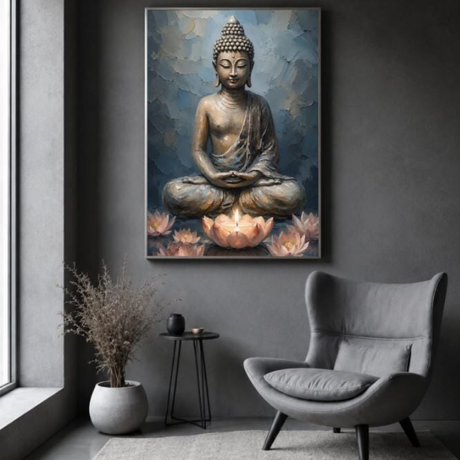 Buda Dokulu Yağlı Boya Tablo – İçsel Huzur