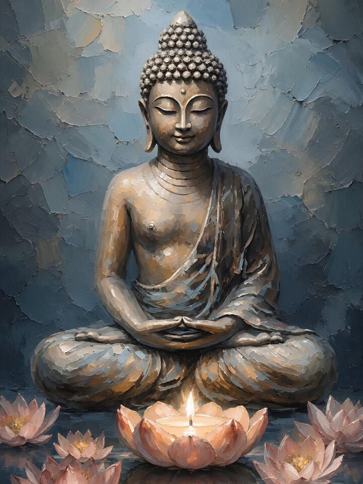 Buda Dokulu Yağlı Boya Tablo – İçsel Huzur