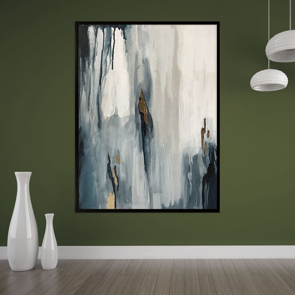 Sükûnet Katmanları Soyut Dokulu Yağlıboya Tablo