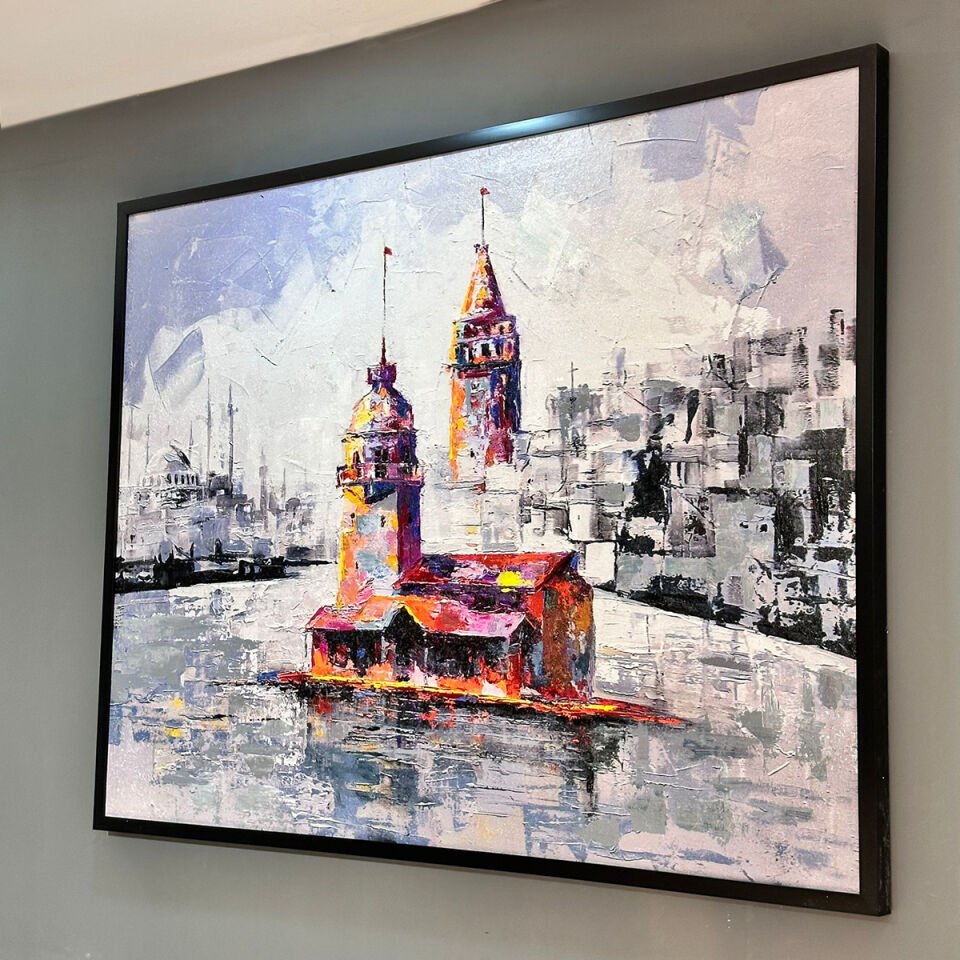 İstanbul’un Sessiz Tanıkları Dokulu Yağlıboya Tablo