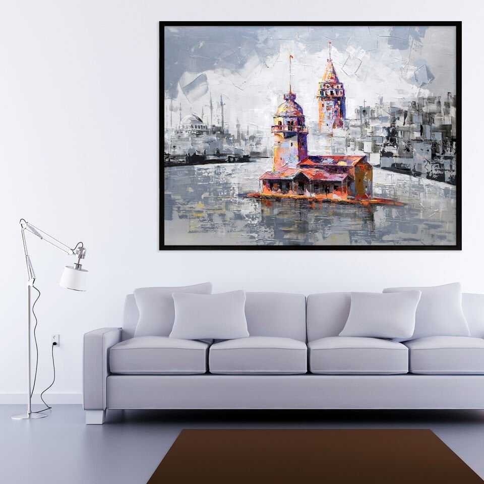 İstanbul’un Sessiz Tanıkları / Dokulu Yağlıboya Tablo