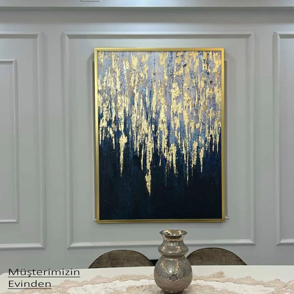 Akış Soyut Dokulu Yağlıboya Tablo