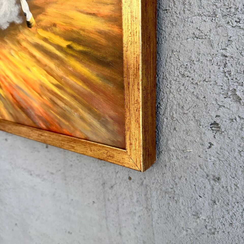 Koşan Atlar Yağlı Boya Tablo – Güç ve Özgürlük Temalı Duvar Dekoru