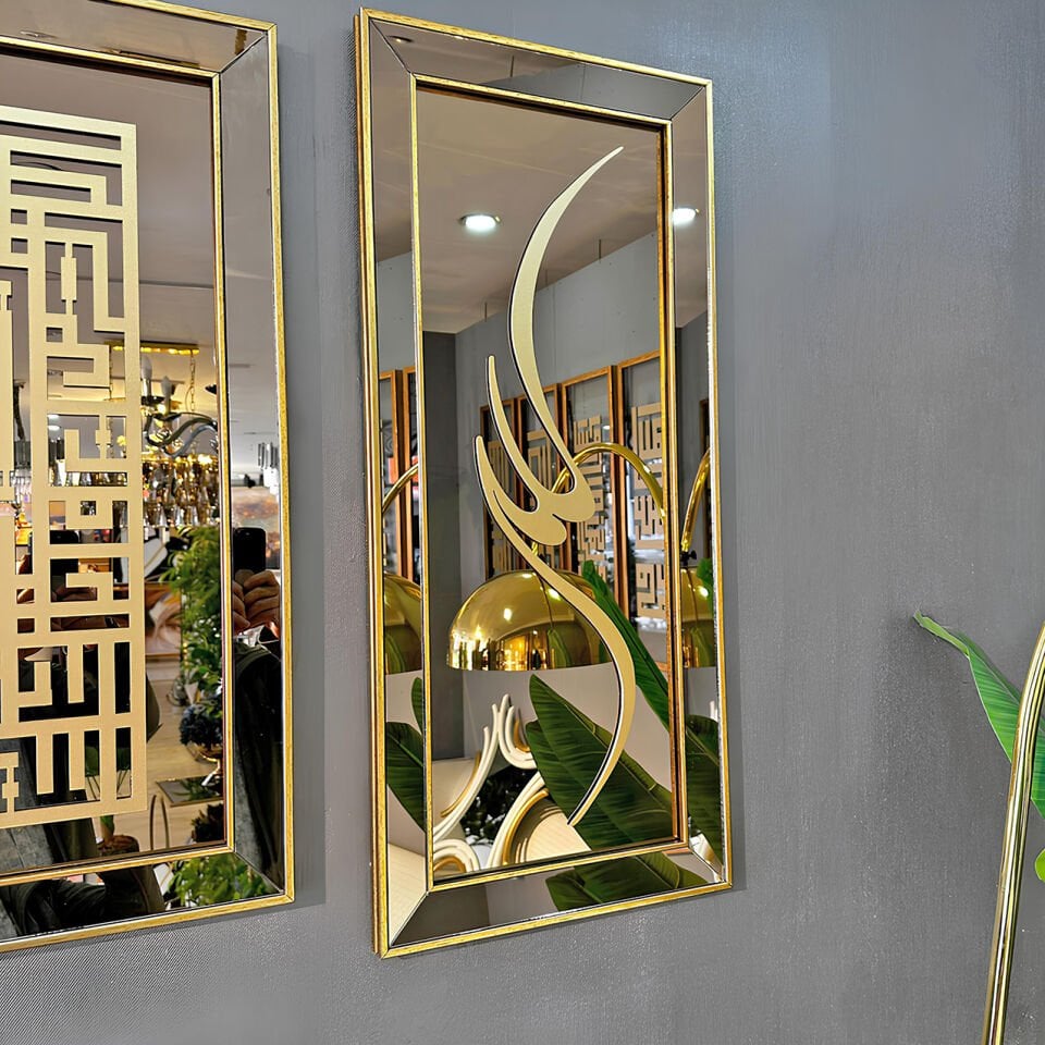 Kufi Ayetel Kursi Takım 40x90-80x155-40x90 - Altın