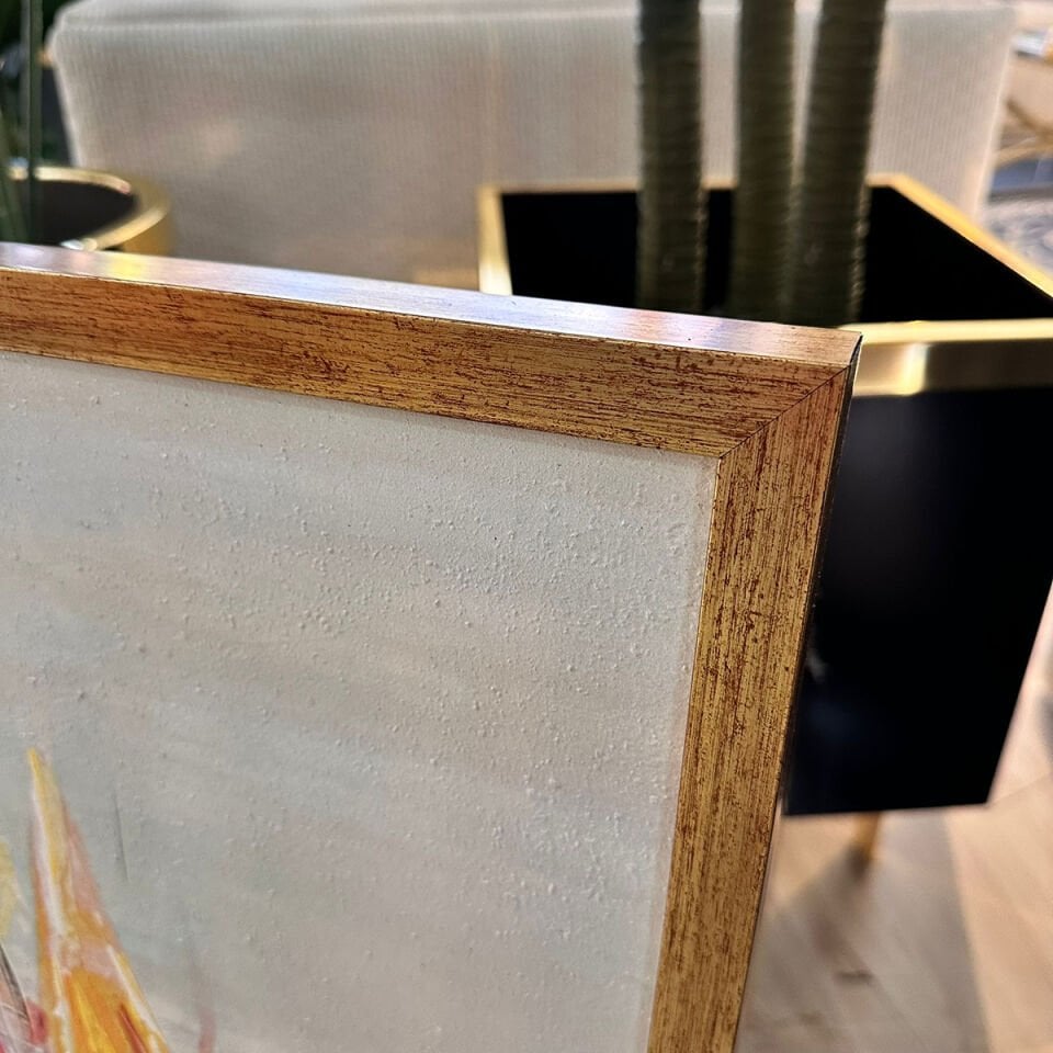 Rüzgârda Renkli Yelkenler / Dokulu Yağlıboya Tablo