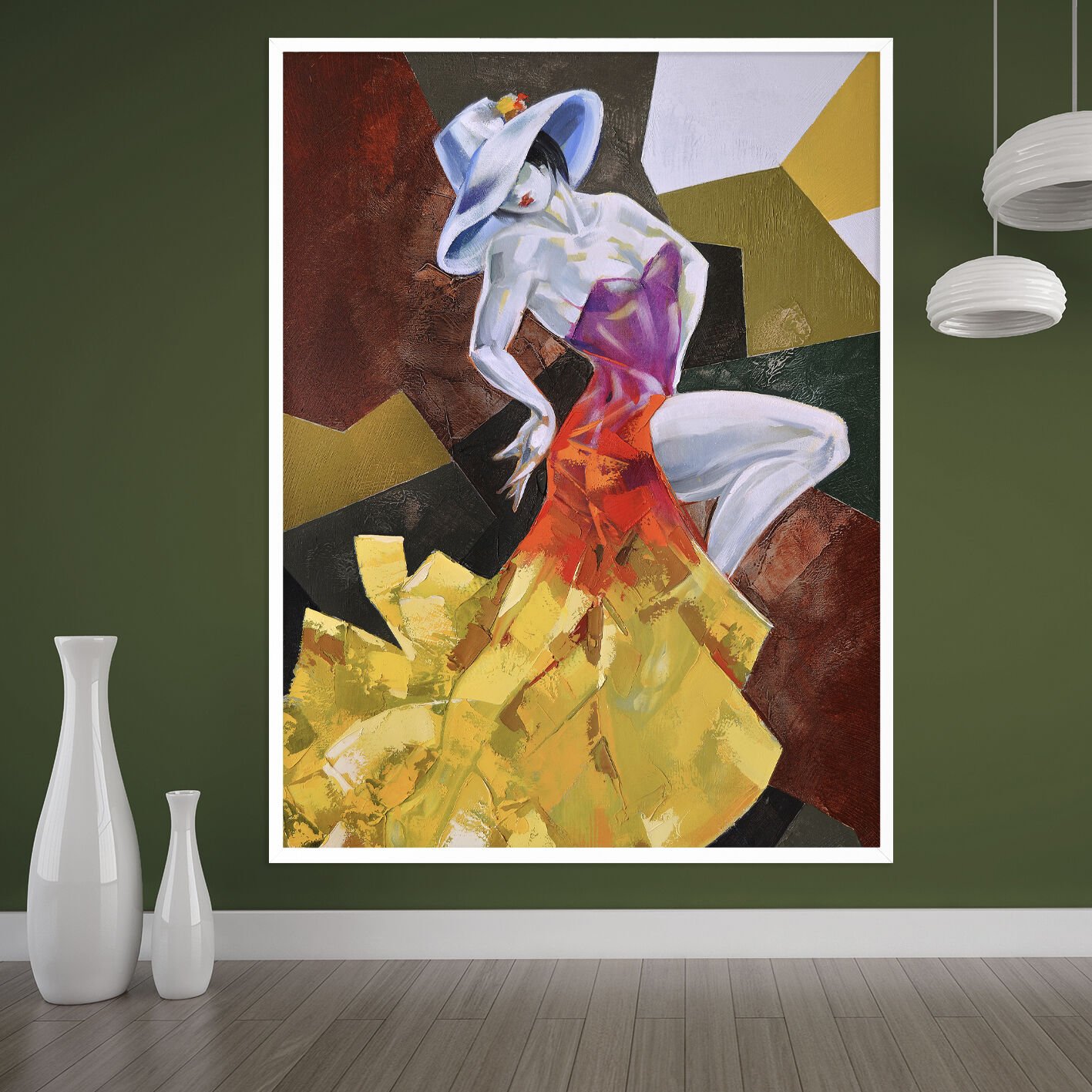 Renklerin Zarafeti Dokulu Yağlıboya Tablo