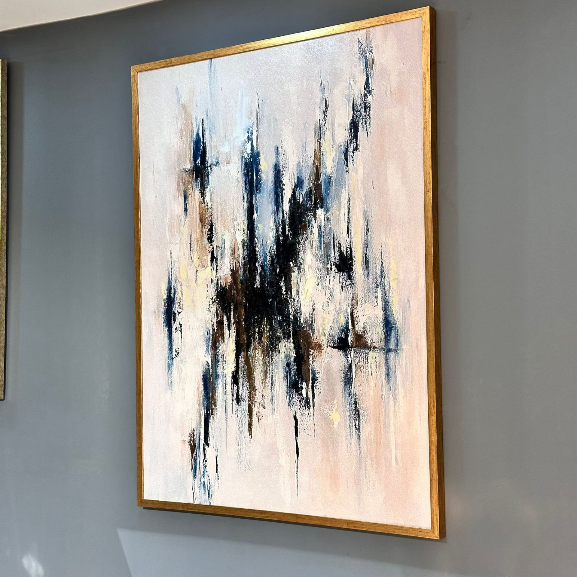 Zamanın İzleri Soyut Dokulu Yağlıboya Tablo