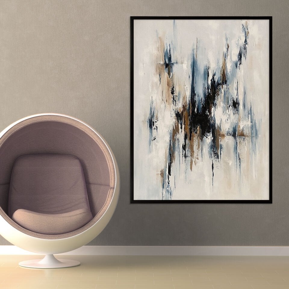 Zamanın İzleri Soyut Dokulu Yağlıboya Tablo