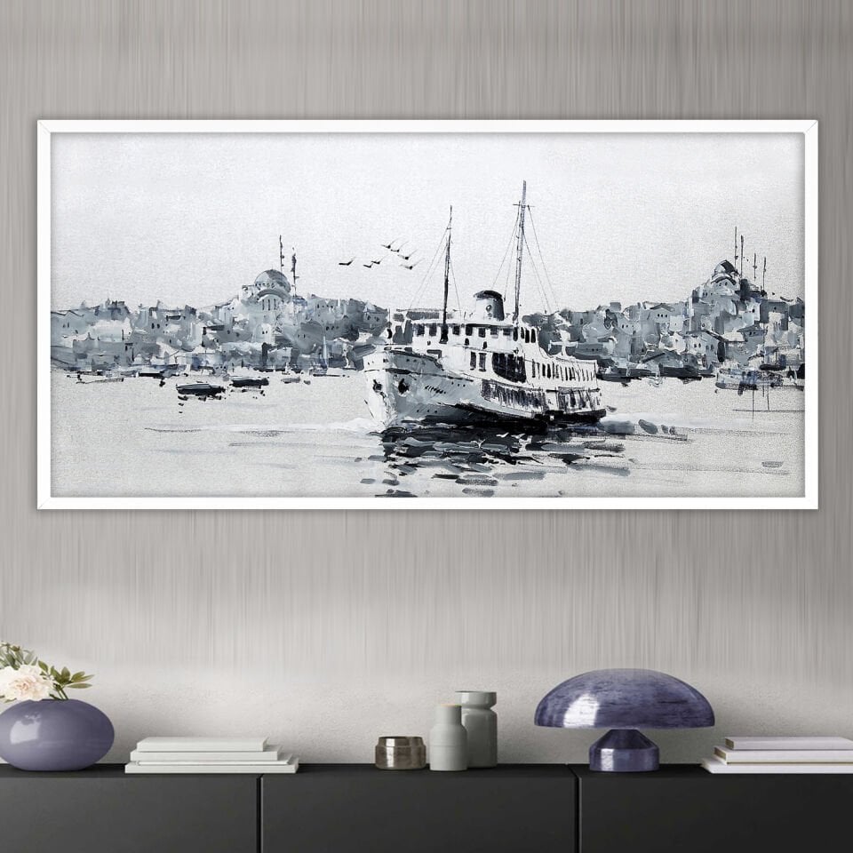 Sessiz Yolculuk Manzara Dokulu Yağlıboya Tablo