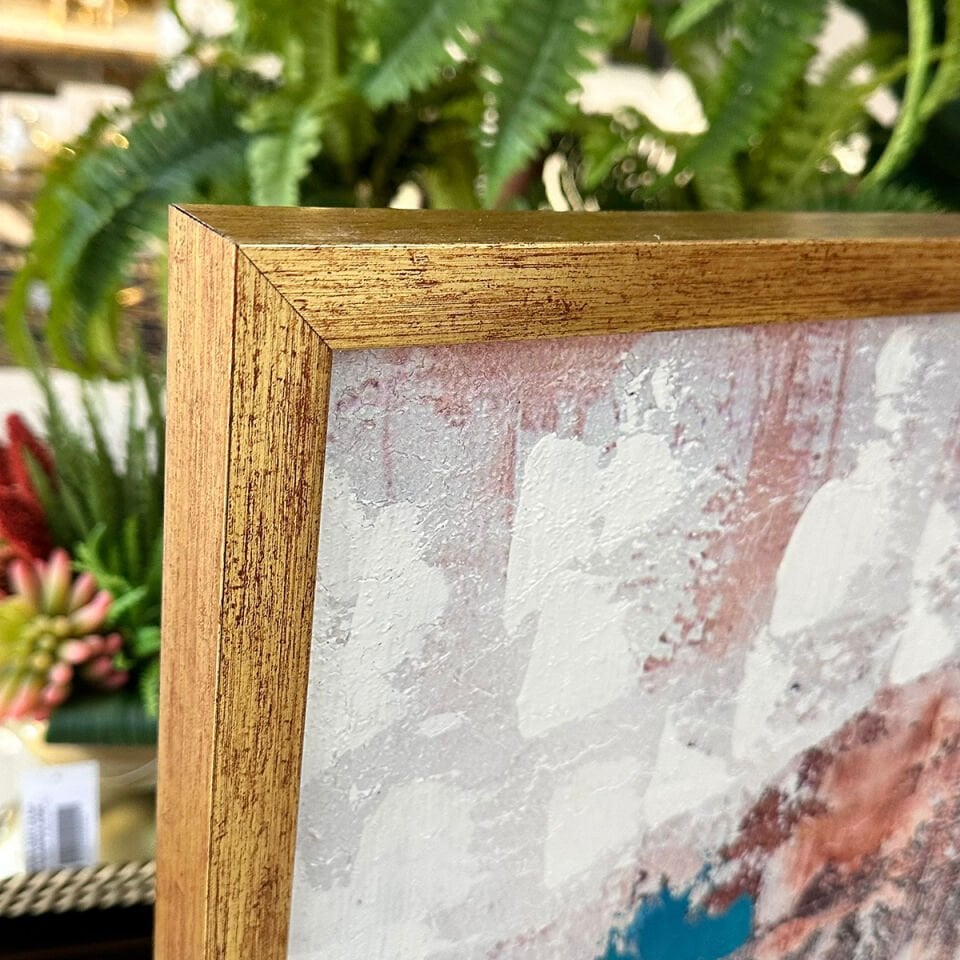 Zaman Katmanları Soyut Dokulu Yağlıboya Tablo