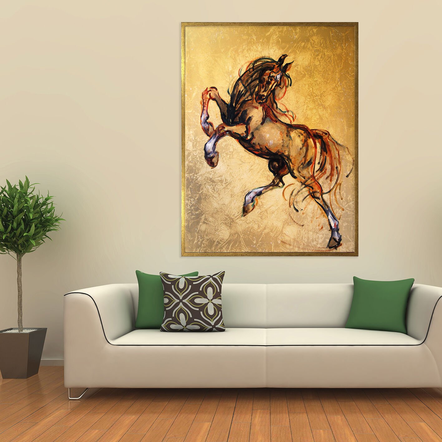 Şahlanan Ruh Dokulu Yağlıboya Tablo