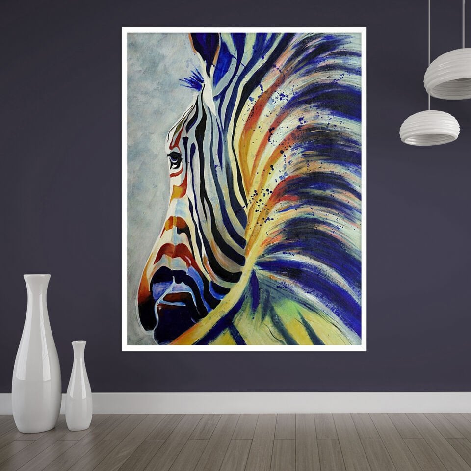 Vahşi Zarafet Dokulu Yağlıboya Tablo