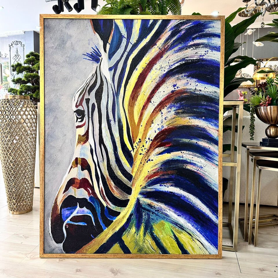 Vahşi Zarafet Dokulu Yağlıboya Tablo