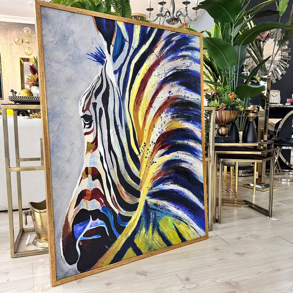 Vahşi Zarafet Dokulu Yağlıboya Tablo