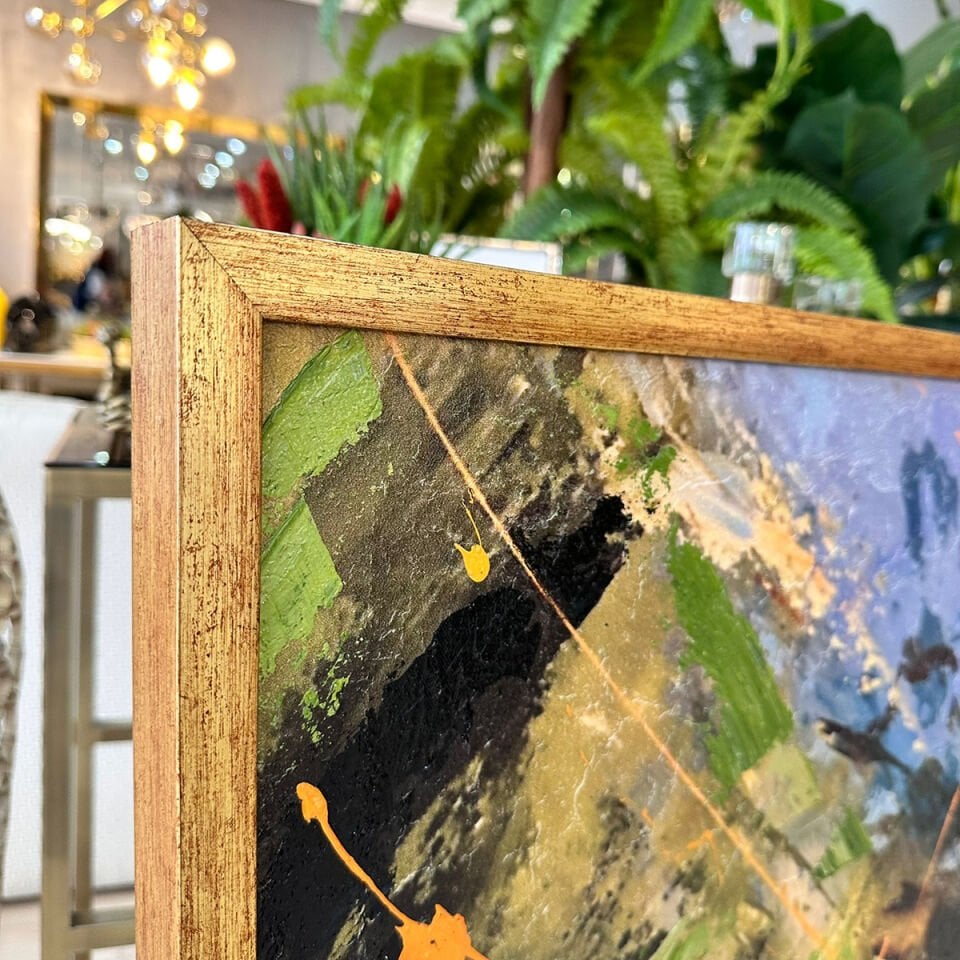 Hareketin Ruhu Soyut Dokulu Yağlıboya Tablo