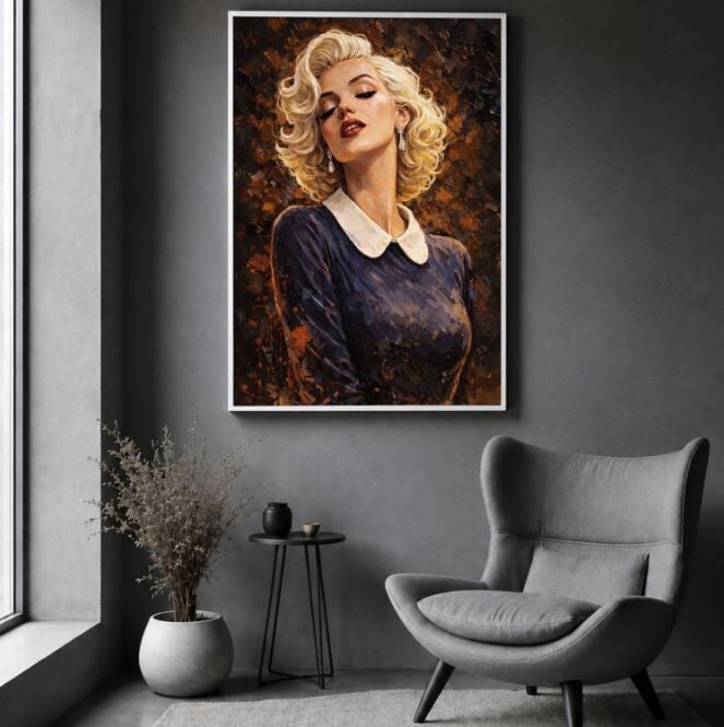 Kadın Portre Yağlı Boya Tablo Vintage Zarafet El Yapımı Dokulu Sanat Eseri