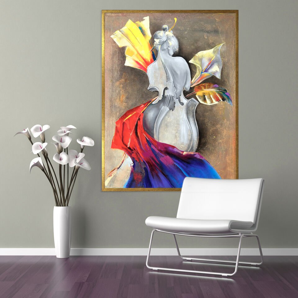 Kemanın Ruhu Dokulu Yağlıboya Tablo