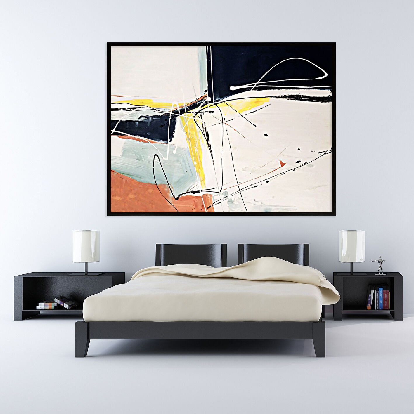 Dengenin Ritmi Soyut Dokulu Yağlıboya Tablo