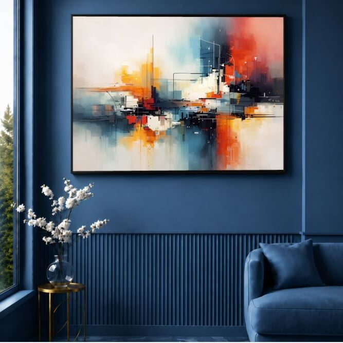 Modern Geometrik Soyut Yağlı Boya Tablo