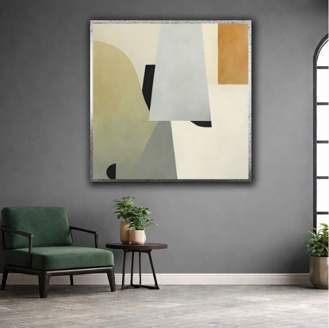 Geometrik Soyut Modern Yağlı Boya Tablo