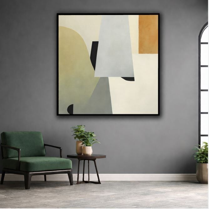 Geometrik Soyut Modern Yağlı Boya Tablo