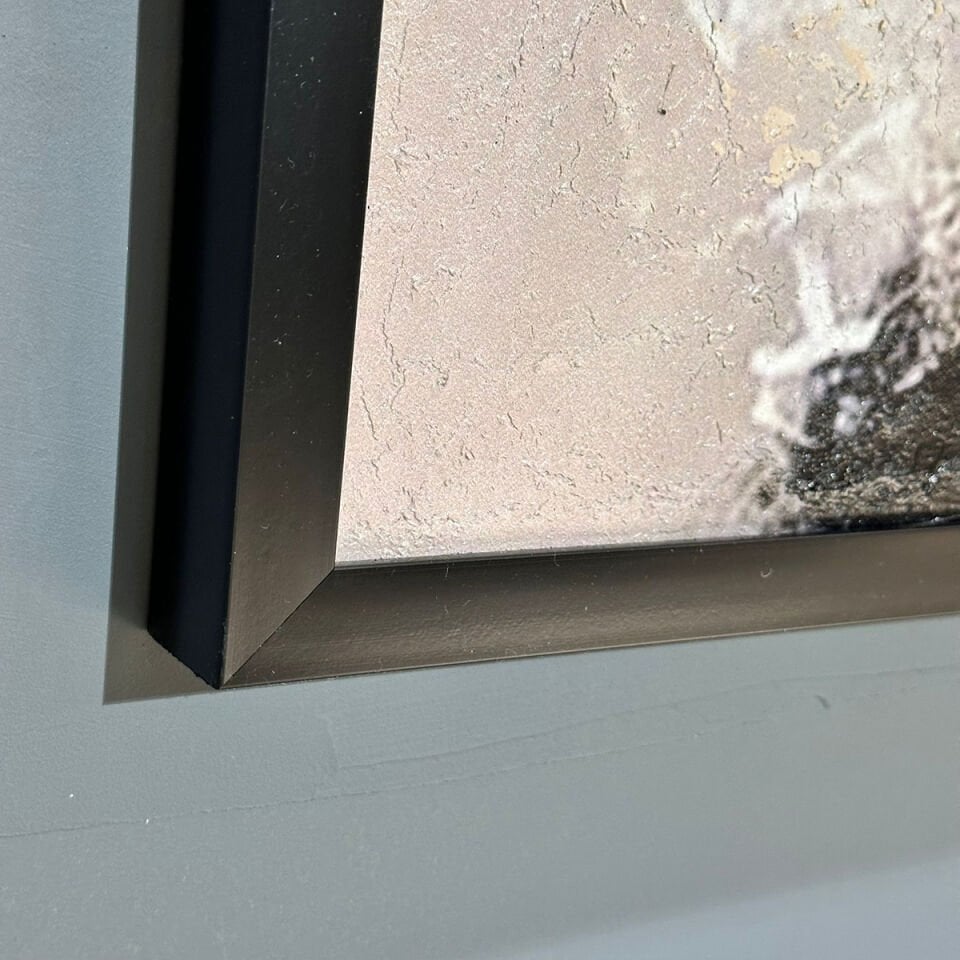 Geceye Düşen Işık Soyut Dokulu Yağlıboya Tablo