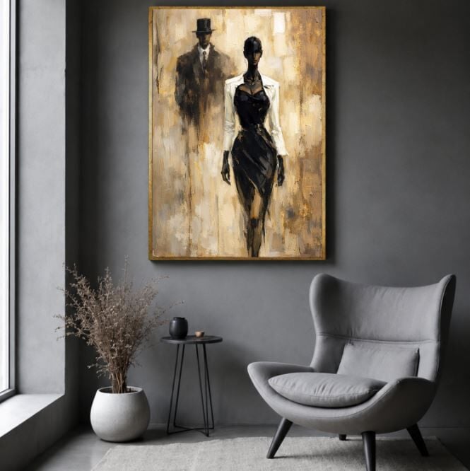 Zamansız Şıklık Modern Figüratif Tablo