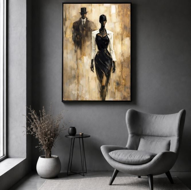 Zamansız Şıklık Modern Figüratif Tablo