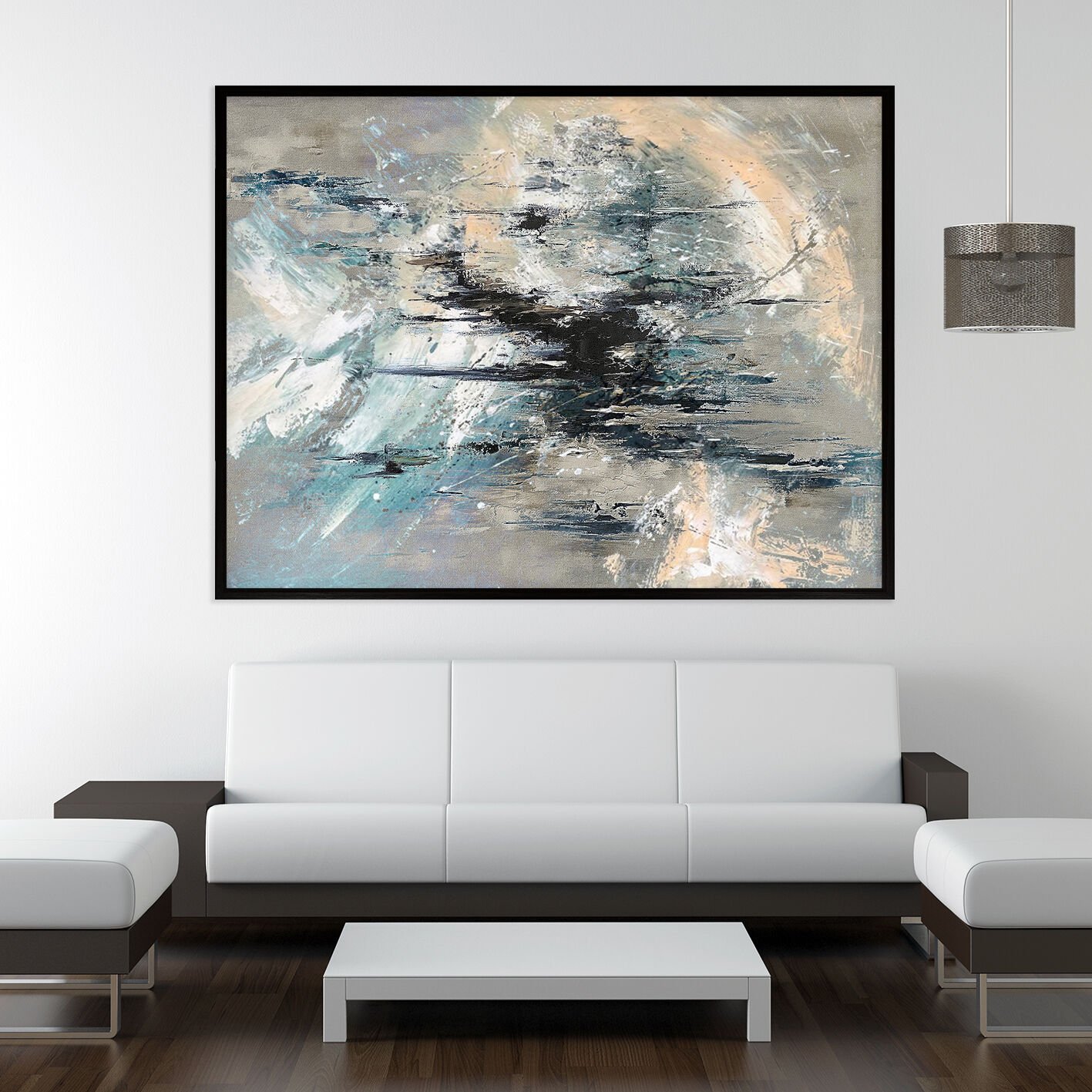 Sessiz Fırtına Soyut Dokulu Yağlıboya Tablo