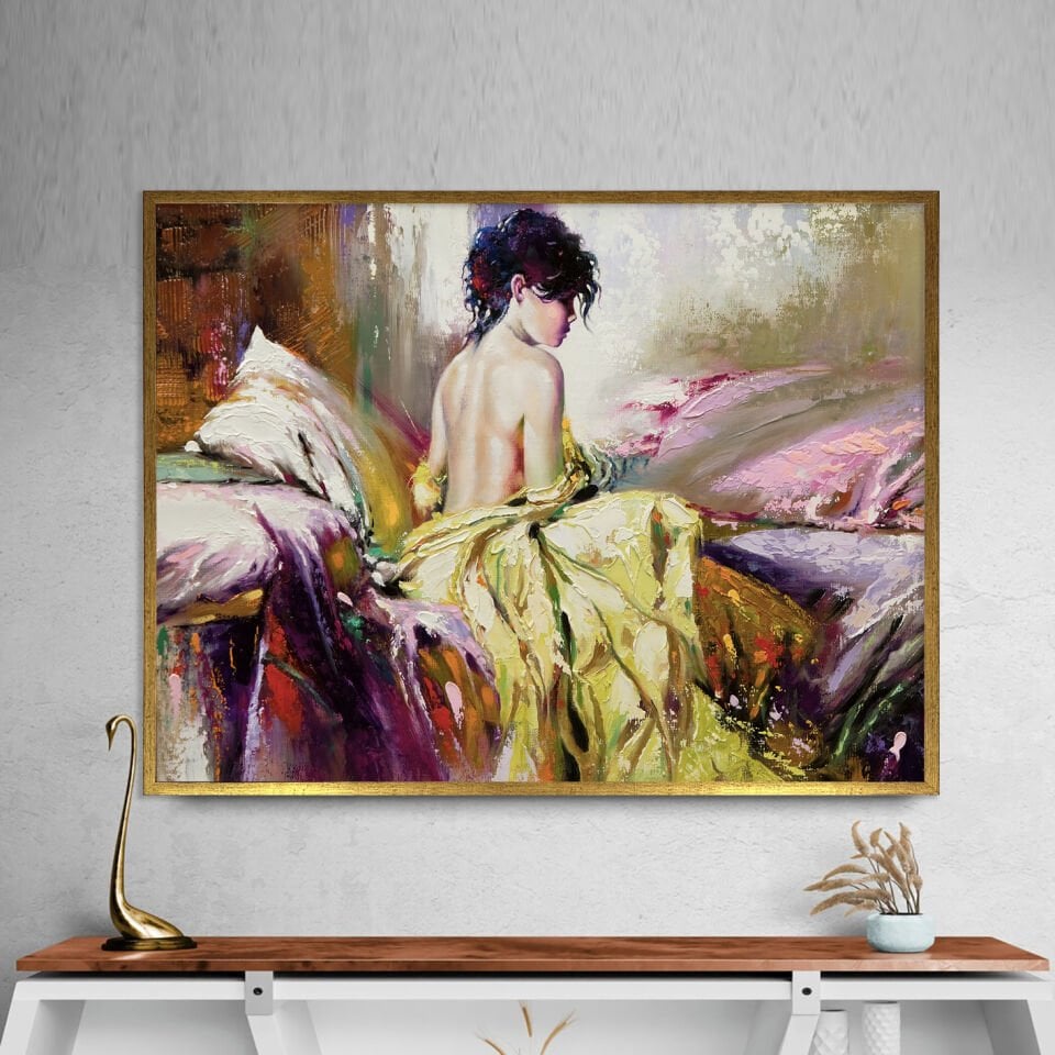 Sessiz Zarafet Dokulu Yağlıboya Tablo