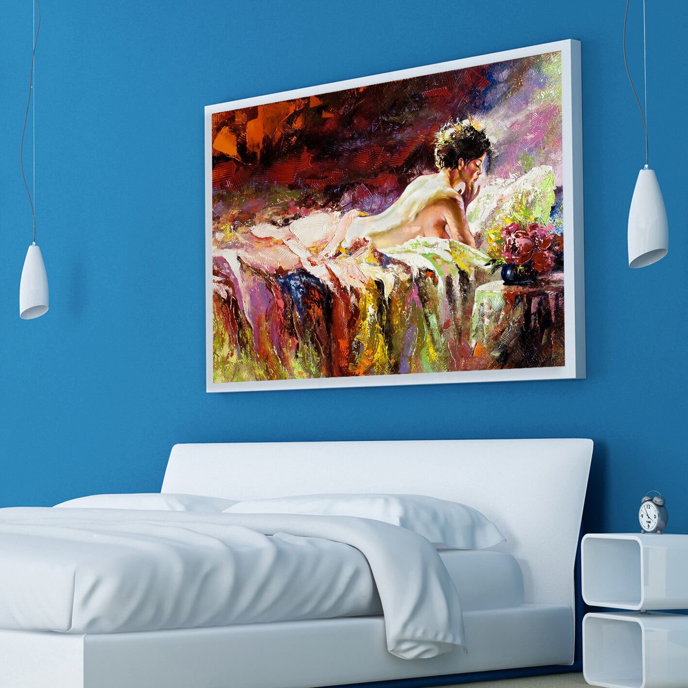 Düşlere Yaslanış / Dokulu Yağlıboya Tablo