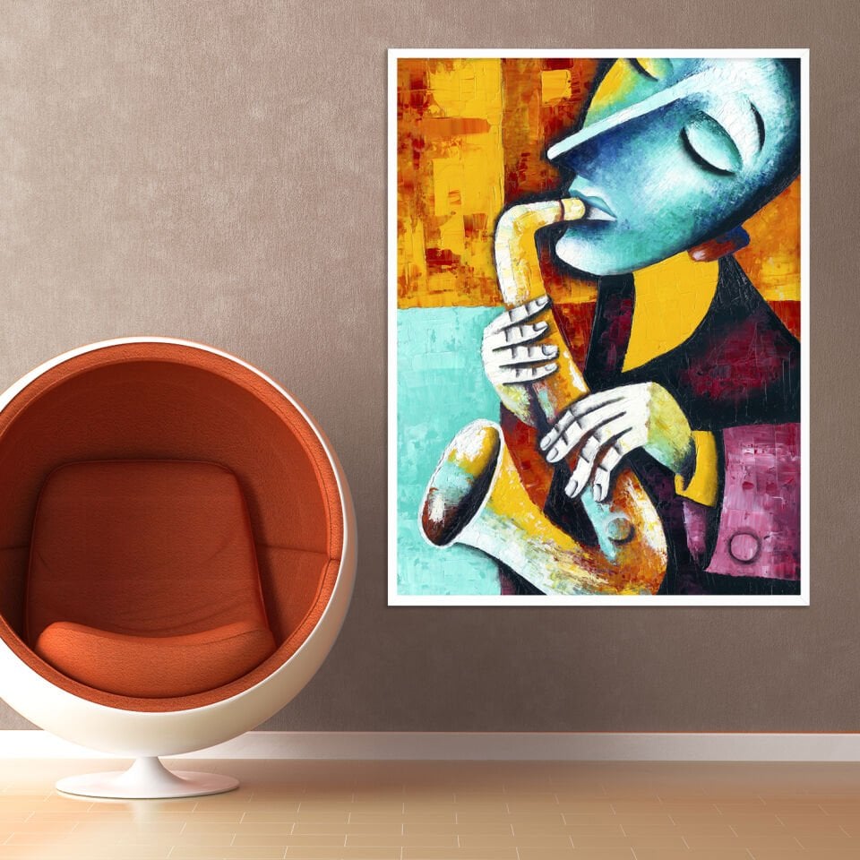 Renklerle Caz / Dokulu Yağlıboya Tablo