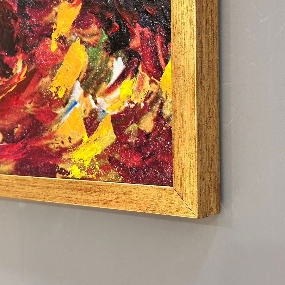 Sonbahar Rüyası Manzara Dokulu Yağlıboya Tablo