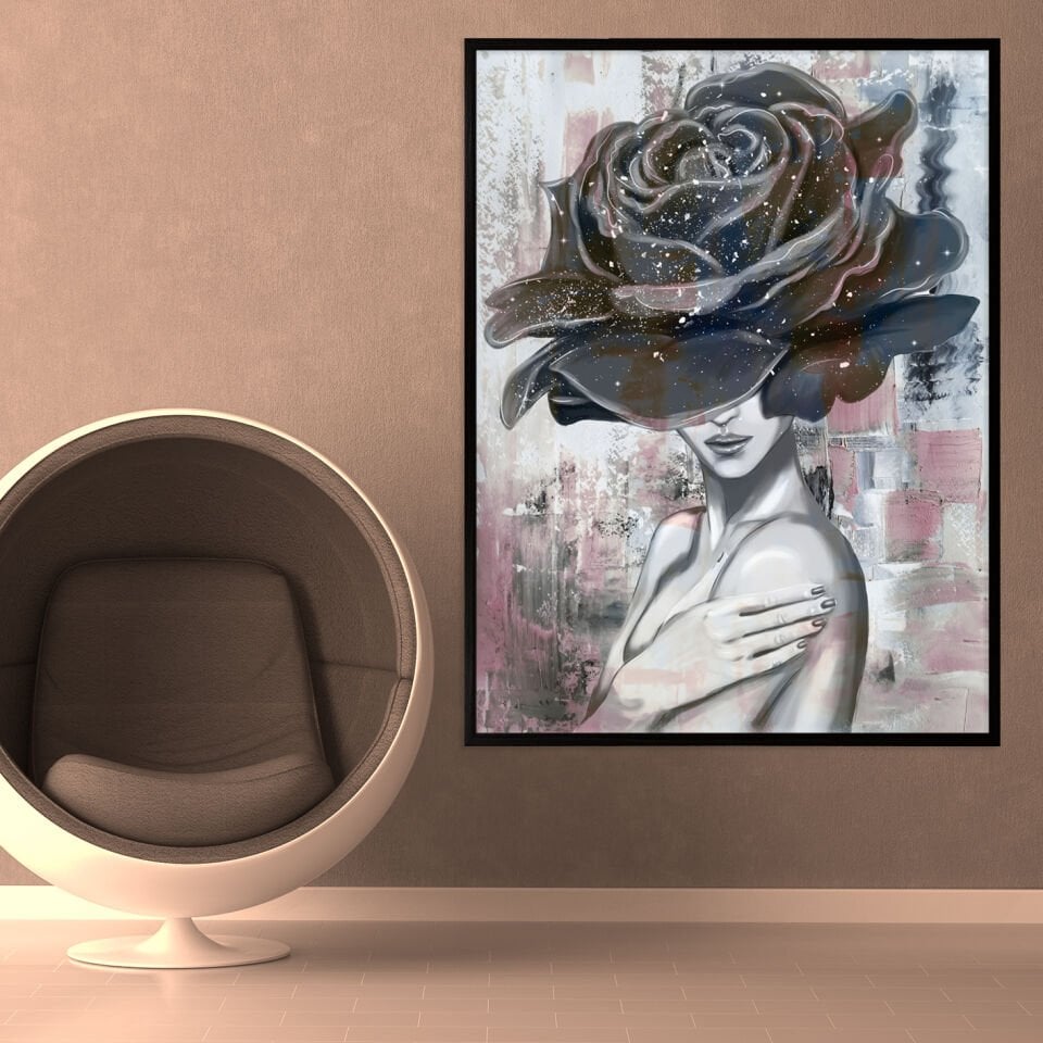 Gecenin Gülü Dokulu Yağlıboya Tablo