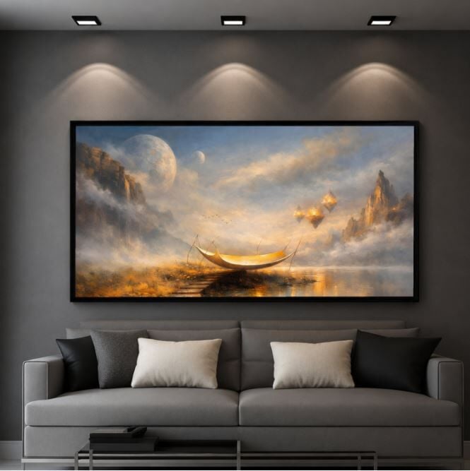 Düşler Vadisi Modern Soyut Dokulu Yağlı Boya Tablo