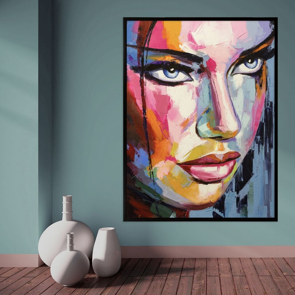 Bakışta Saklı Dokulu Yağlıboya Tablo