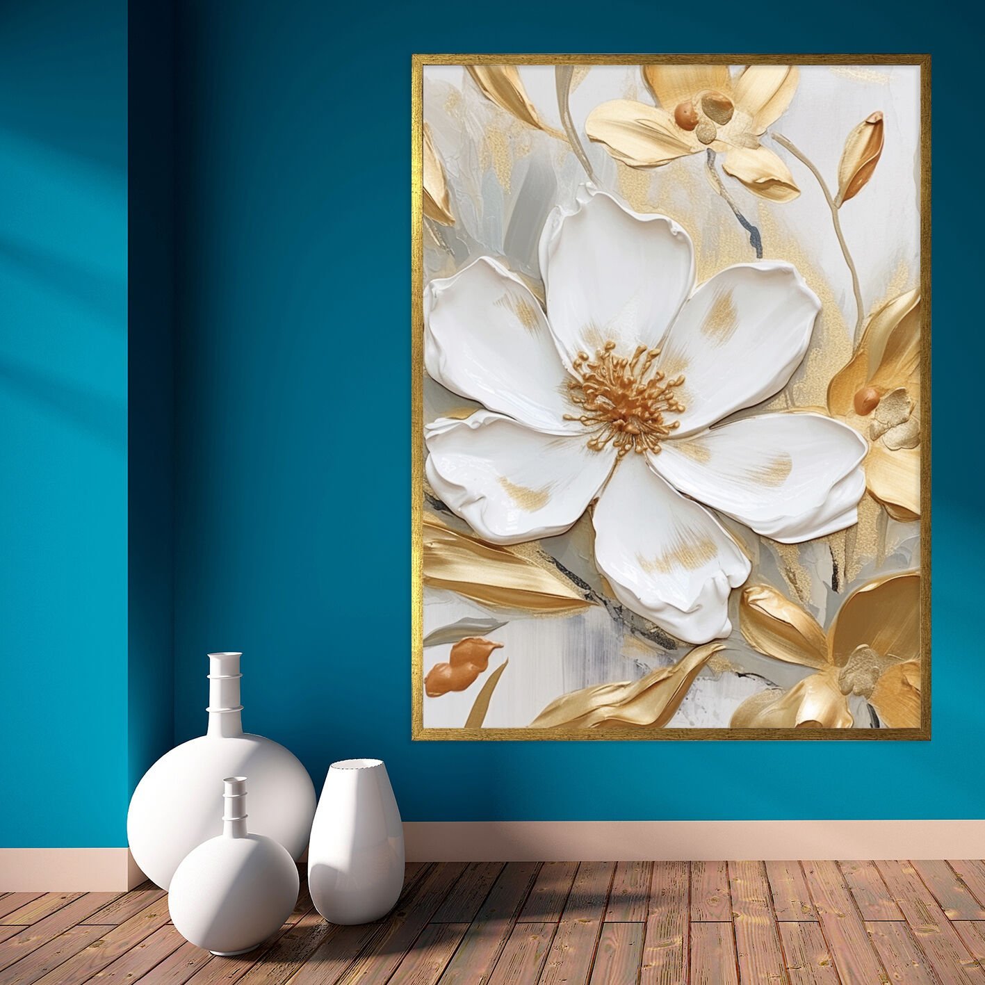 Altın Dokunuş Dokulu Yağlıboya Tablo