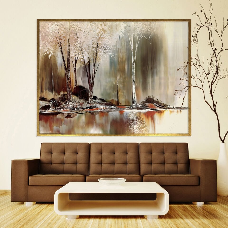 Doğal Denge Manzara Dokulu Yağlıboya Tablo