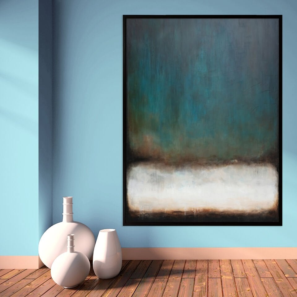Derinlikte Huzur Soyut Dokulu Yağlıboya Tablo
