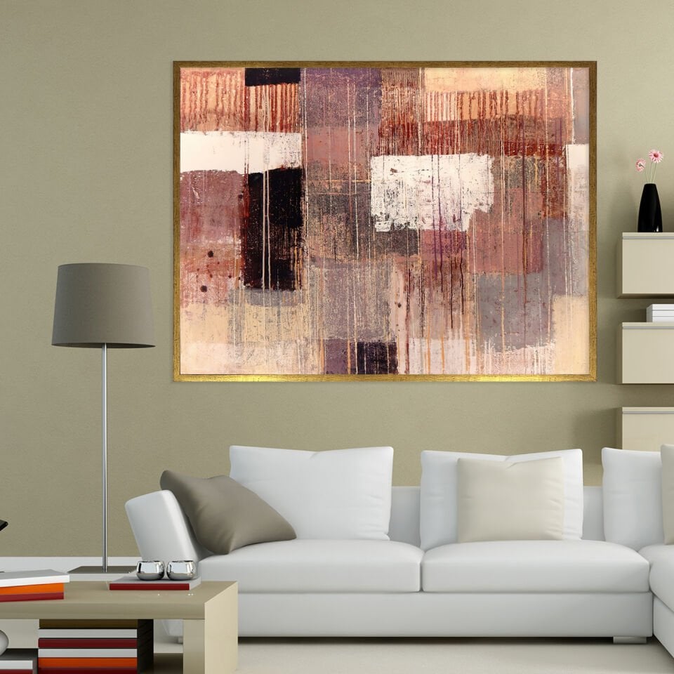 Parçalı Doku2 Soyut Dokulu Yağlıboya Tablo