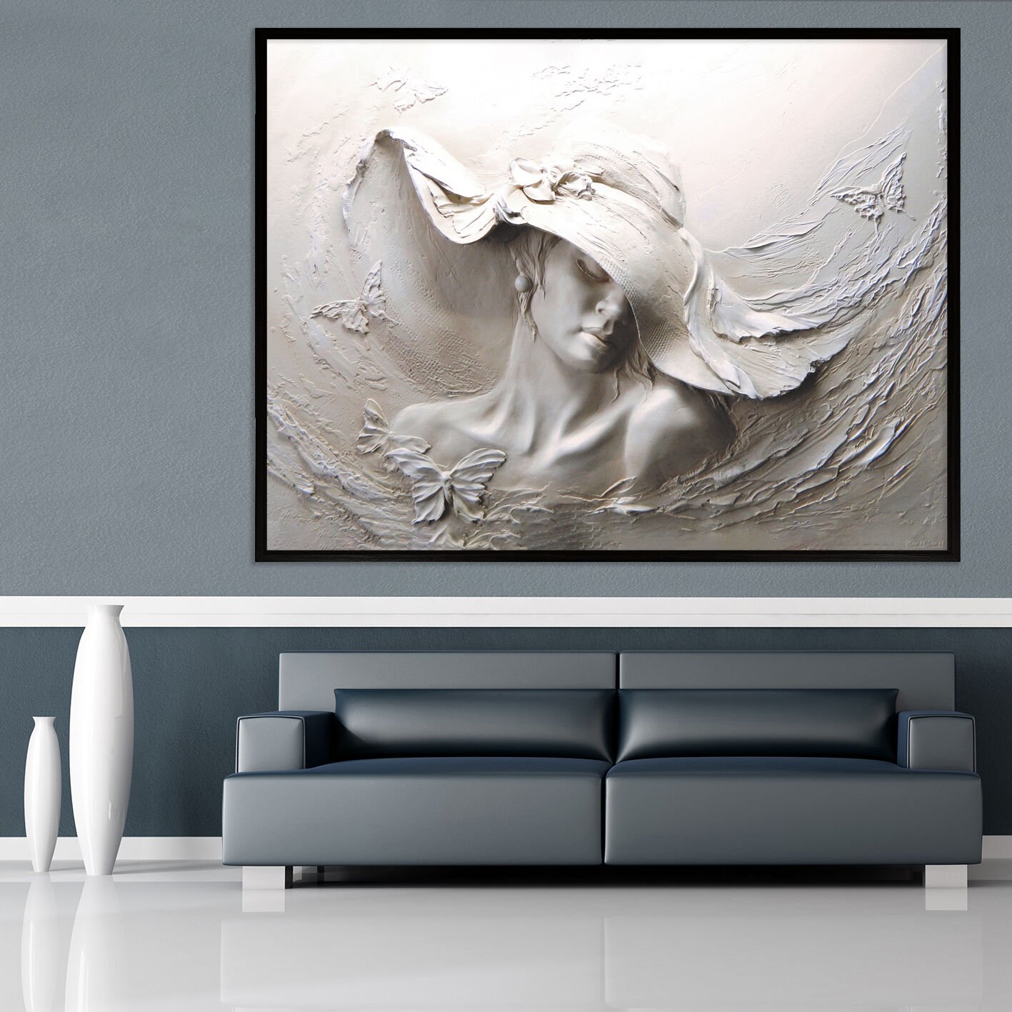 Sessiz Zarafet Dokulu Yağlıboya Tablo