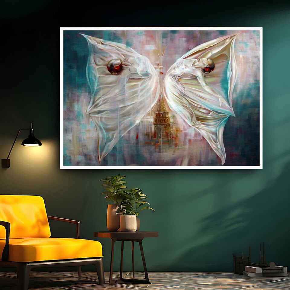 Sessiz Kanatlar Dokulu Yağlıboya Tablo