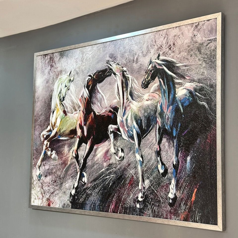 Rüzgârla Yarışanlar2 Dokulu Yağlıboya Tablo