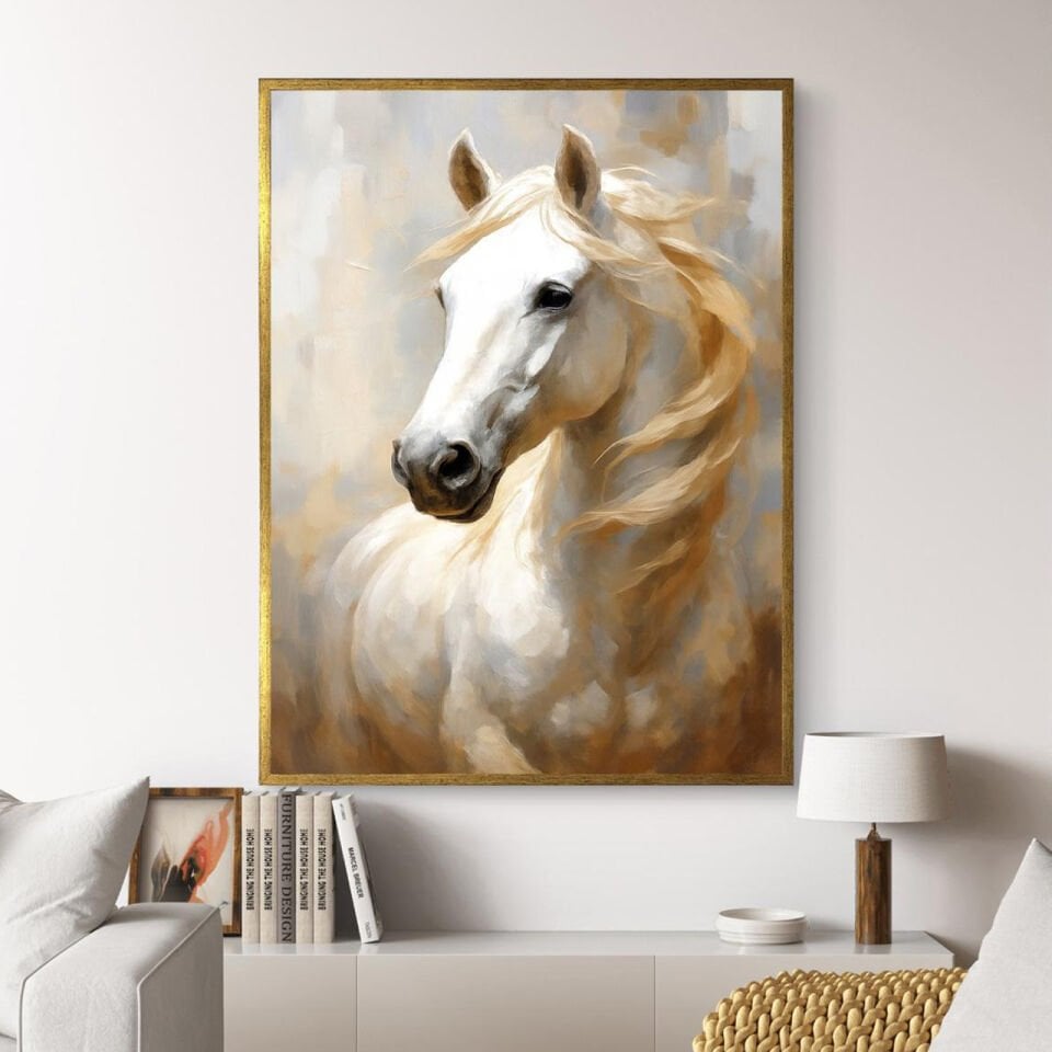 Altın Yele Dokulu Yağlıboya Tablo