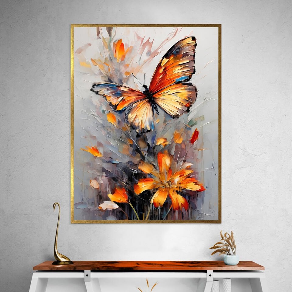 Renklerin Uyanışı Dokulu Yağlıboya Tablo